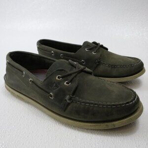 Sperry Top-Sider Nubuck Leather Deck Boat Shoes Mens Casual Footwear Sz 9.5 M